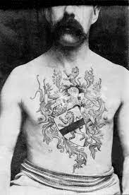Owl lantern flower sleeve design tattoo tattoo designs, victorian tattoo, rose tattoo design. Vintage Photos Show The Hidden Victorian Craze For Huge Tattoos From Full Chest Pieces To Entire Sleeves