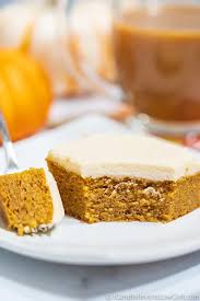 These cheesecake bars aren't meant to just haunt the dessert table at your halloween party, the memory of their delicious pumpkin flavor will haunt your dreams for nights to come. Healthy Keto Pumpkin Bars Recipe With Cream Cheese Frosting