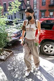 Why don't you adorn the lady with the contemporary outfit? Bella Hadid Rocks A Laced Up Tee With Braids In Her Hair As She Heads To The Salon In New York Aktuelle Boulevard Nachrichten Und Fotogalerien Zu Stars Sternchen