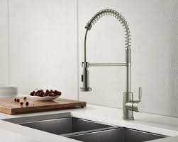 766 bn brushed nickel spring spout faucet