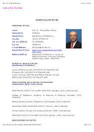 One of the first things to consider when searching for a hospital for. Pdf Excellent Curriculum Vitae Cv Of Professor Dr Thong Meow Keong Mohd Tajuddin Abdullah Phd Fasc Academia Edu