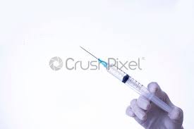 In life science applications 0.1 and 0.2 µm pore sizes provide sterilization of buffers, culture media, and additives. Hand Operating Syringe With Jet Stock Photo Crushpixel