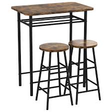 International concepts has been crafting fine solid wood home furnishings. Ironck 3 Piece Pub Bar Table Set Industrial High Top Table Set Kitchen Dining Bar Table With 2 Bar Stools Chair Easy Assemble Industrial Style Rustic Brown Buy Online In Bahamas At Bahamas Desertcart Com