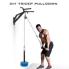 Tricep pulldown exercise is an isolation exercise that targets the inner head of the triceps. Syl Fitness Lat Pulley System With Loading Pin Diy Gym Cable Crossover Attachment Exercise Fitness Exercise Machine Parts Accessories