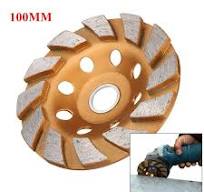 100mm Diamond Segment Grinding Wheel Disc - #100 Grit For Angle Grinder,  Concrete, Marble & Granite
