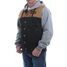 Kuhl alfpaca fleece gray/teal crewneck pullover sweater snowbird men's xl. Buy Cinch Mens Colour Blocked Canvas Hoodie Jacket Black Tan The Stable Door