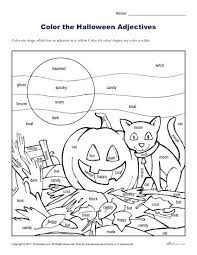 Color something creepy this halloween with free coloring pages for kids and adults! Halloween Adjectives Printable Halloween Coloring Activity