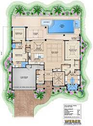 Open floor plans don't have interior walls for support, and therefore the suppo. West Indies House Plan Contemporary Island Style Beach Home Plan Coastal House Plans Beach House Plans Florida House Plans