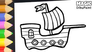 Barco Pirata Para Colorear