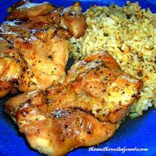 30 boneless chicken thigh recipes we love epicurious. Chicken Thighs The Southern Lady Cooks Baked With Rice