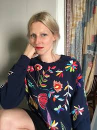 Crazy Folk Sweatshirt Sweatshirts Embroidered Clothes Navy Sweatshirts