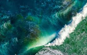 Wallpaper Sea The Ocean Wave Apple Mac Ios Macos Images For Desktop Section Priroda Download