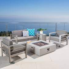 Wade Logan Durbin 5 Piece Sofa Set With Cushions Wayfair 1679 Outdoor Sofa Sets Patio Furniture Deals Outdoor Sofa