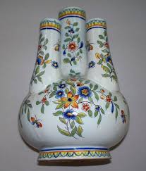 Antique French Faience Rouen Tulip Vase Ca 1890 Tulips In Vase French Antiques Lovely Antiques