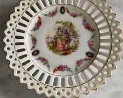 A particular way in which something is done, is organized, or happens: German Floral Plate Etsy