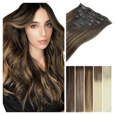 22 inches ombre hair extensions are quite different from other extensions as they intend to cover more than one color. 19 Mo Finance Lealea Ombre Remy Clip In Hair Extension Dark Brown Abunda