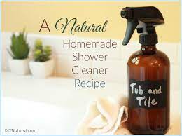 I let the solution stand on the tile & grout for 30 minutes and scrubbed for about 5 minutes. Homemade Shower Cleaner A Natural Diy Shower Tub And Tile Spray