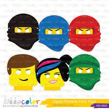 Printable Birthday Game Lego Ninjago Mask Lego Ninjago Party Ninjago Birthday Ninjago Masks