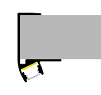 Profilo Led per Mensola Keo Nero laccato per strisce Led 12-24V a superfice  2 metri in alluminio M LEDME - LedLedITALIA.it