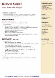 Moreover, in the «working abroad» case a lot is on the stake, so the outline of one`s skills is to be just perfect. Domestic Helper Resume Samples Qwikresume
