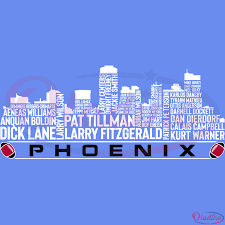 Phoenix Football City Skyline Svg Digital File, Phoenix City Svg