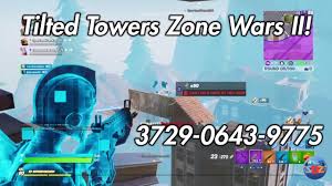 Island codes ranging from deathrun maps to parkour, mini games, free for all, & more. Tilted Towers Zone Wars Ii Fortnite Gameplay 10 Youtube