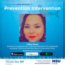 Deerfield Beach Community Cares' Tiffany Rivera joins Prevention  Intervention for a new episode, out now! Tune in here:  https://prevention-intervention.simplecast.com/episodes/new-perspectives-tiffany-rivera  #NSUSharks #FLBlue #DBCC #PreventionIntervention