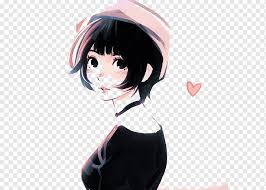 Salon hairstyles and trendy haircut. Drawing Digital Art Desktop Illustration Cartoon Girl Fashion Girl Black Hair Simple Png Pngwing