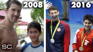 Sign in & watch now: 08 13 16 2008 Singapore S Joseph Schooling Met Idol Michael Phelps Last Night He Schooled Phelps In The 100m Fly Ri Michael Phelps Olympic Games Olympics