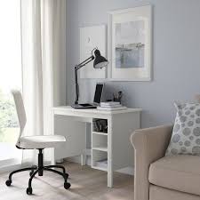 Brusali Bureau Blanc 90x52 Cm Ikea Ikea Plateau De Table Idee Deco