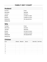 family unit chart download pdf and doc family tree