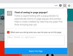 But it seems this doesn't do what i want it to. In Page Pop Up Reporter Get This Extension For Firefox En Us
