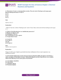 The double displacement reaction is a pretty obvious extension of single displacement. Ncert Exemplar Class 10 Science Solutions Chapter 1 Download Free Pdf