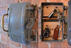 Cast Iron Key Safe Storage Rack Converted From An Antique 1940 S Simplex Fuse Box Sold Vintage Industrial Manc Fuse Box Brass Door Handles Storage Rack