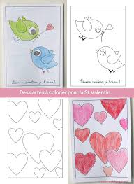 Voici un joli coloriage avec plein de cœurs ! Des Cartes De La St Valentin A Telecharger Cabane A Idees