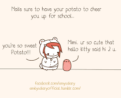 Pin By Janelle Grace On Cartoon Doodles Kawaii Potato Cute Potato School Cartoon