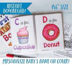 I've hit a good balance lately between minimalism and what i call i've lost my marbles party planning. Abc Book Baby Shower Activity Personalized Alphabet Coloring Etsy Baby Shower Book Baby Shower Activities Baby Shower Diy