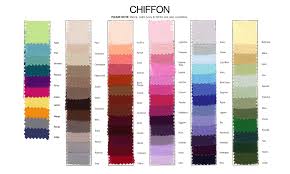 Chiffon Color Chart French Novelty
