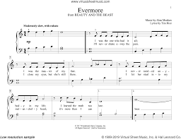 Menken Evermore Sheet Music For Piano Solo Elementary Pdf Sheet Music Piano Sheet Music Digital Sheet Music