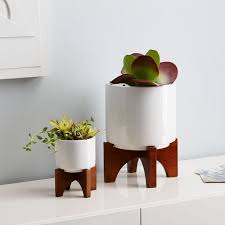 Share on facebook share on twitter email. Mid Century Turned Wood Tabletop Planters White