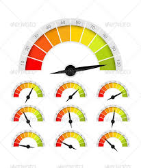 Set Of Percentage Rating Indicators Graphic Prints Ecommerce Logo Graphing