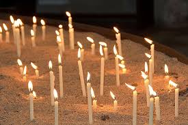 Lighted White Candle Sticks Sand Memorial Candles Church Commemorate Flame Candlelight Symbol Pxfuel