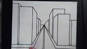 I also draw optical illusions, landscapes etc. How To Draw A 3d City 3rd Grade Project Cityscape Drawing One Point Perspective Perspective Art