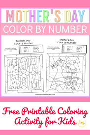 Crayola color by number, vanishing numbers, animal coloring pages, gift. Mother S Day Color By Number Free Printable Coloring Pages