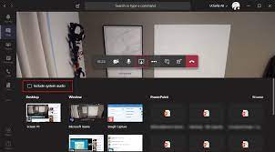 To share your screen during a teams meeting, click the square icon in the toolbar and select the window you want to share. Include System Audio In Teams Meetings Update Lync Se