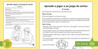 Tu objetivo es el siguiente: Ficha De Actividad Aprende A Jugar A Un Juego De Cartas El Rummy