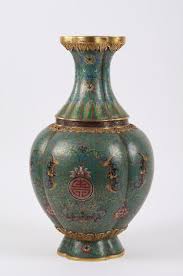 Chinese Cloisonne Vase Mark On Base Lot 70 Vase Cloisonne Chinese Art