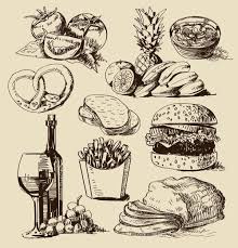 Practical Painted Food Vector Material Food Illustrations Food Drawing Food Sketch