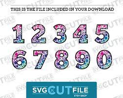 Polka Dot Numbers Svg Polka Dot Number Svg Number Svg Polka Etsy Polka Dot Numbers Colored Bubbles Birthday Numbers