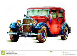 Old Classic Car Retro Vintage Stock Illustration - Illustration Of Color,  Club: 39524419
